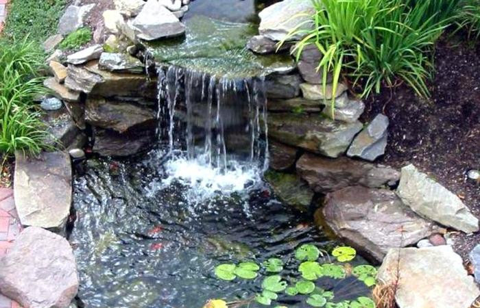 Backyard Waterfalls And Ponds Kits
 Pond Kits With Waterfall Kit Home Depot Lowe s Patio