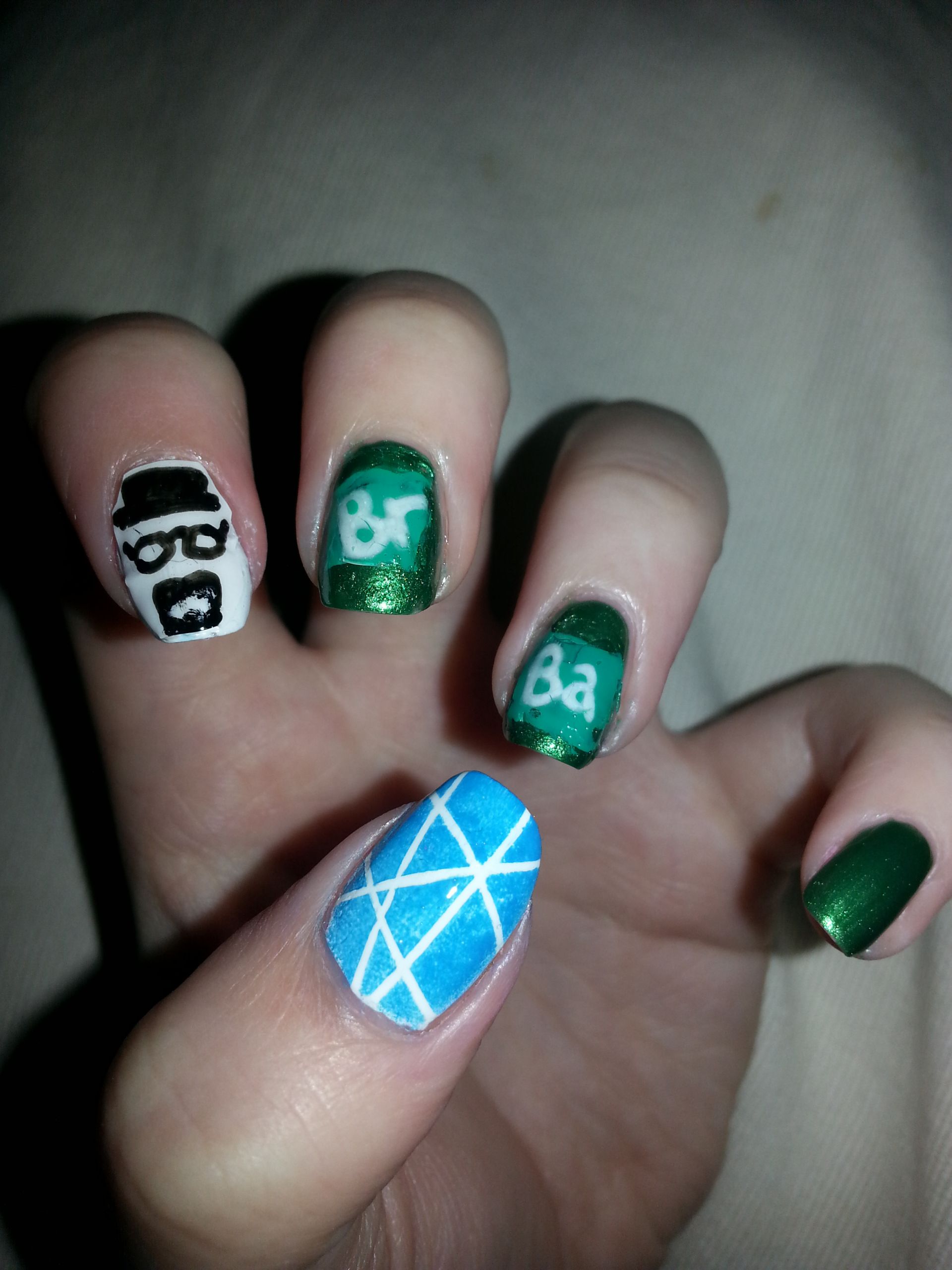 Bad Nail Art
 FingerFood’s Theme Buffet – Breaking Bad Nails