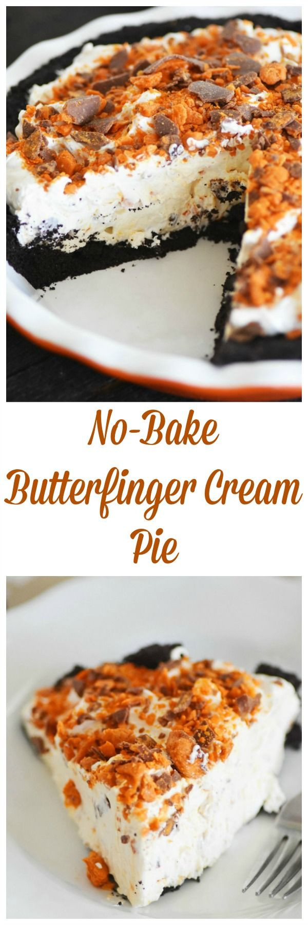 Baked Cakes &amp; Gourmet Desserts Llc
 No Bake BUTTERFINGER Cream Pie Dessert Recipe