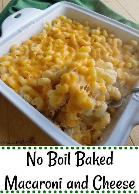 Baked Macaroni And Cheese For 50
 Cooking With Carlee No Boil Baked Macaroni and Cheese