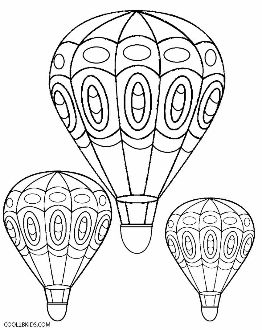 Balloon Coloring Pages Printable
 Printable Hot Air Balloon Coloring Pages For Kids