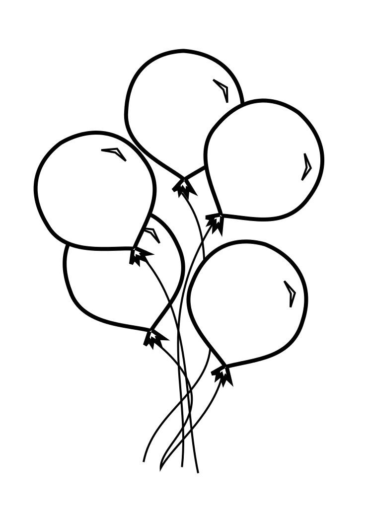 Balloon Coloring Pages Printable
 Baloons Coloring