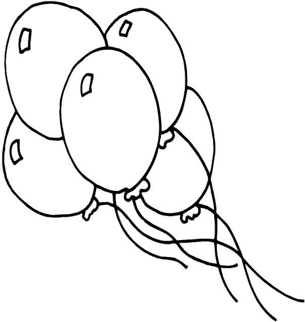 Balloon Coloring Pages Printable
 Outline Balloon Cliparts