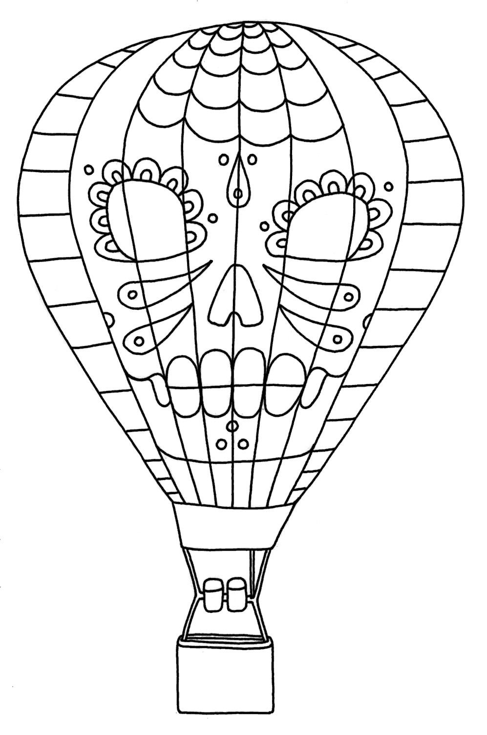 Balloon Coloring Pages Printable
 Yucca Flats N M Wenchkin s Coloring Pages Dia de los