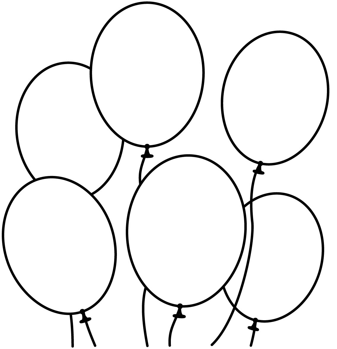 Balloon Coloring Pages Printable
 Six Beautiful Balloons Coloring Pages balloons Coloring