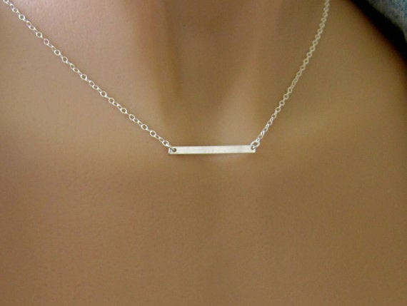 Bar Necklace Silver
 Unavailable Listing on Etsy