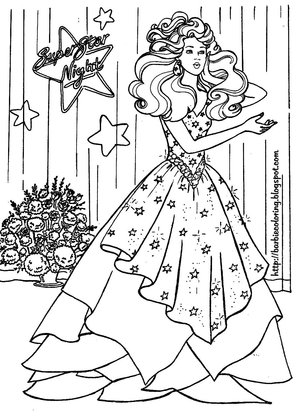 Barbie Coloring Pages For Girls
 BARBIE COLORING PAGES BARBIE BRIDE AND BARBIE SUPERSTAR