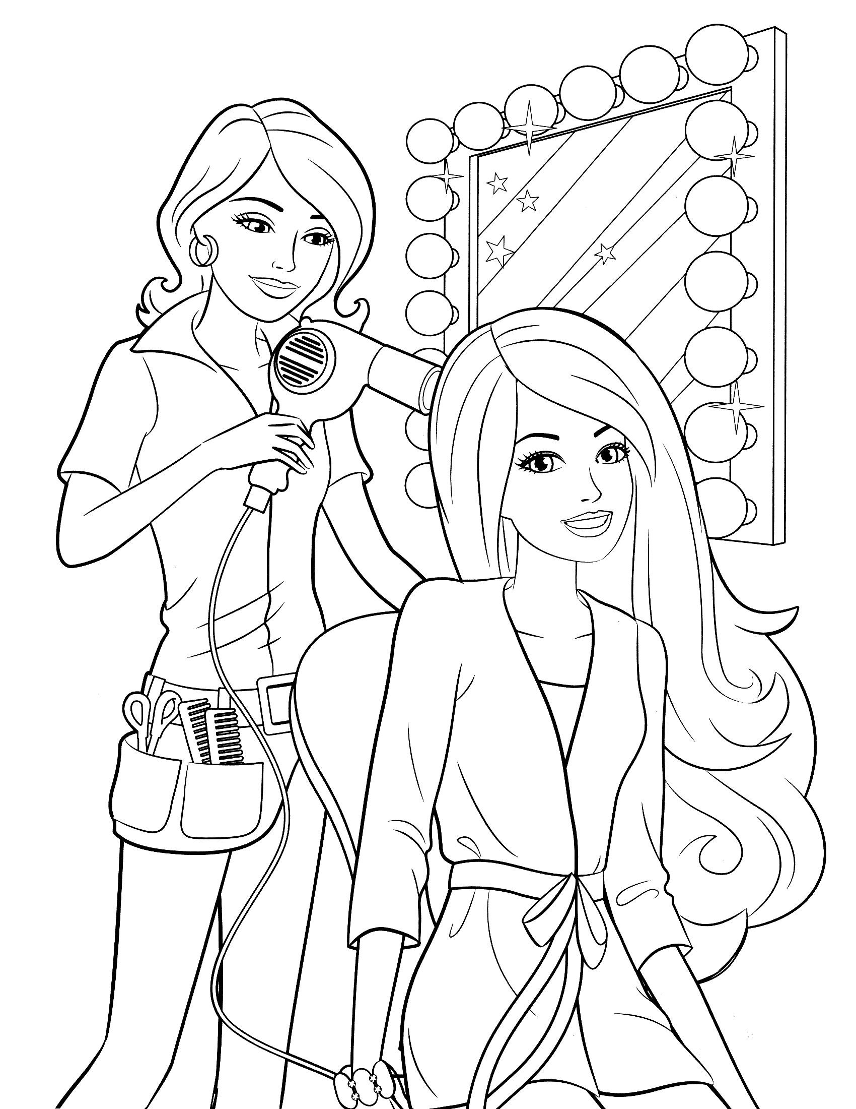 Download Top 25 Barbie Coloring Pages for Girls - Home, Family ...