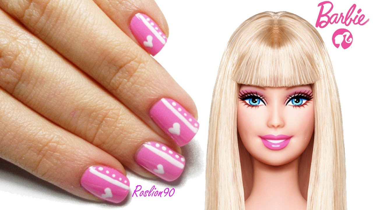 2. Barbie Doll Nail Art - wide 2