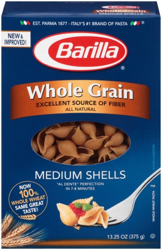 Barilla Whole Grain Spaghetti
 Barilla Whole Grain Pasta Medium Shells 13 25 Oz