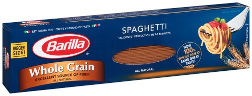 Barilla Whole Grain Spaghetti
 Barilla Whole Grain Pasta Spaghetti 16 Oz