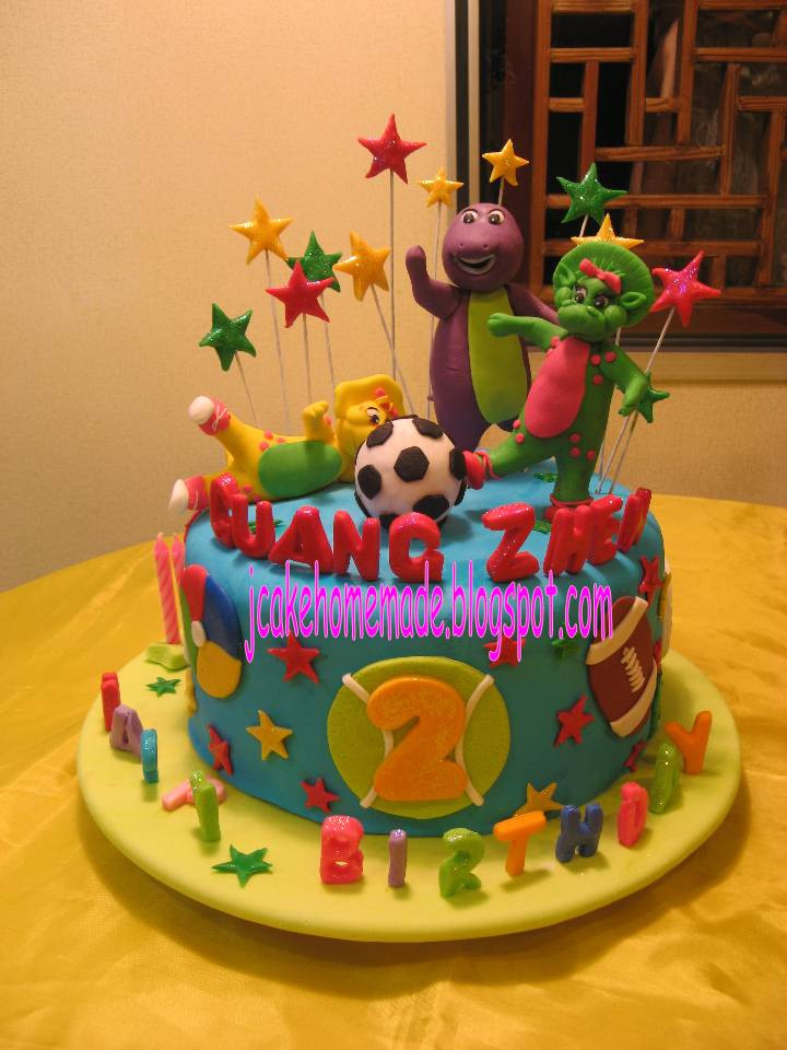 Barney Birthday Cakes
 Jcakehomemade Barney and friends theme birthday cake