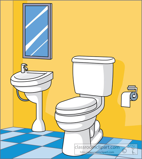 Bathroom Clipart For Kids
 Household Clipart toilet sink in bathroom Classroom Clipart
