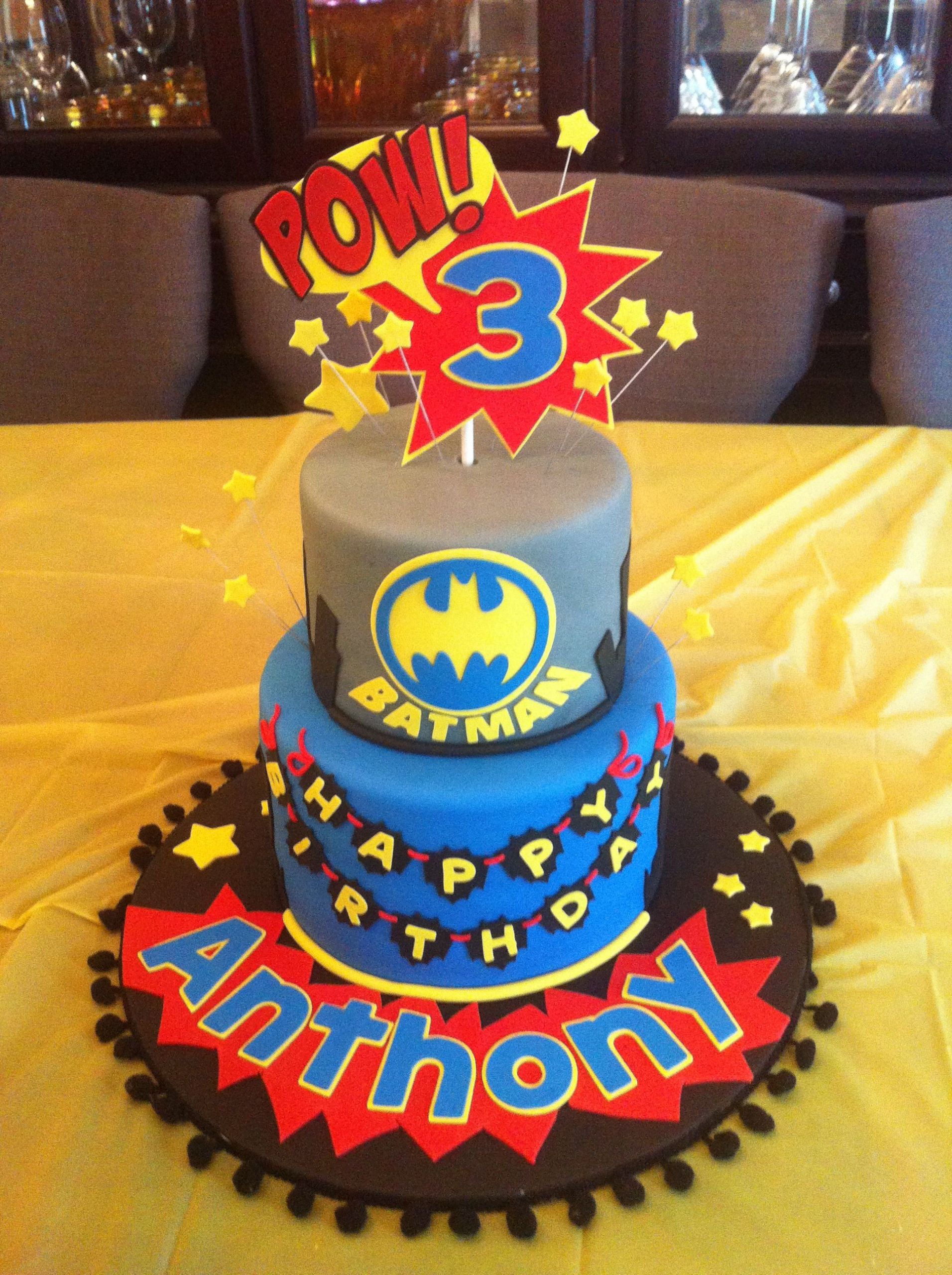 Batman Birthday Party Ideas 4 Year Old
 Batman Batman cake for a 3 year olds birthday