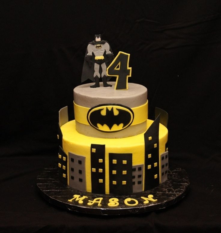 Batman Birthday Party Ideas 4 Year Old
 47 best Batman cake images on Pinterest