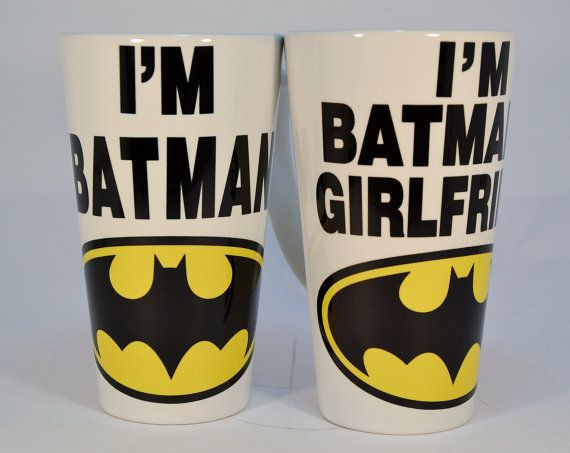 Batman Gift Ideas For Boyfriend
 I m batman and i m batman s girlfriend latte mugs funny