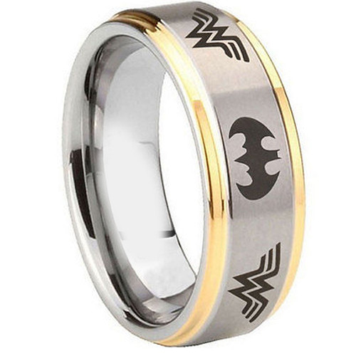 Batman Wedding Rings
 Tungsten Carbide Ring Scratch free Everlasting Quality