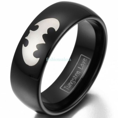 Batman Wedding Rings
 8mm 6mm Tungsten Carbide Laser Etched Batman Men s Women s