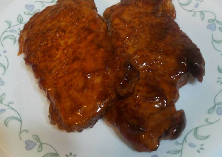 Bbq Pork Chops In Oven
 Oven Baked BBQ pork chops Recipe by The Hungry Housewife