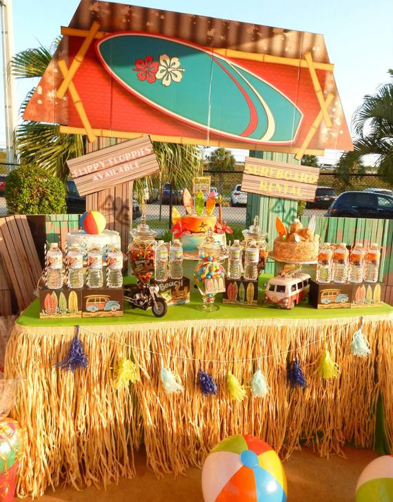 Beach Party Decorations Ideas
 Printable Teen Beach Movie Party Package PDF