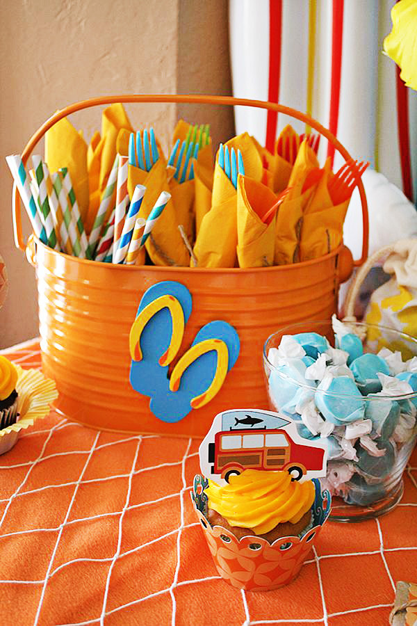 Beach Party Decorations Ideas
 Cheer s to Summer Surfer Style Kids Pool Party Ideas