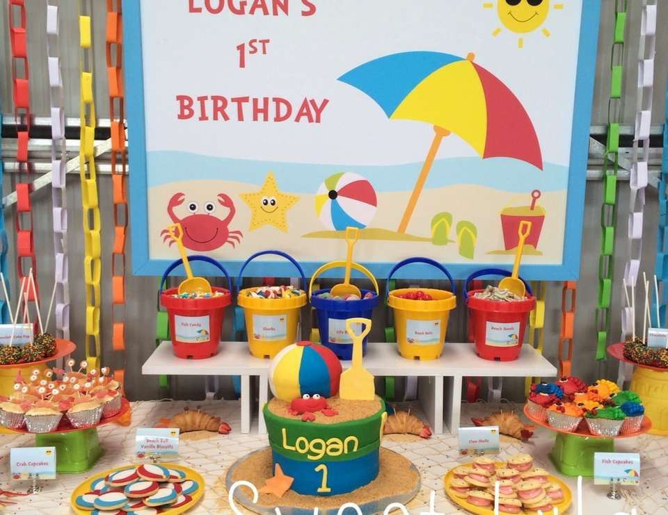 Beach Party Ideas For 12 Year Olds
 Gorgeous Beach birthday Party set up Love all the little