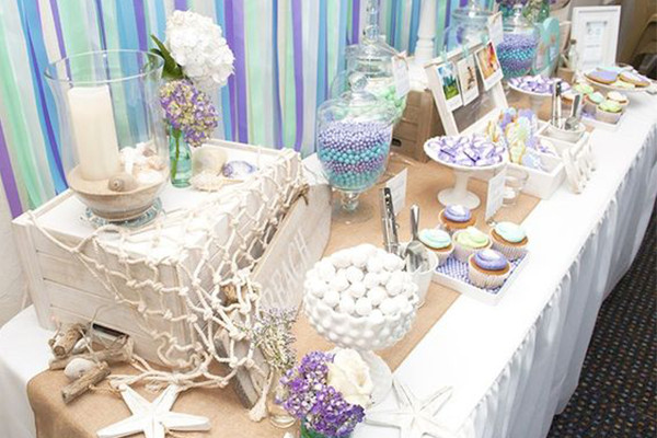 Beach Party Table Decoration Ideas
 Easy and Fun Beach Themed Bridal Shower Ideas