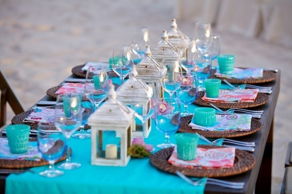 Beach Party Table Decoration Ideas
 Inspirational ideas table runners and decorations for