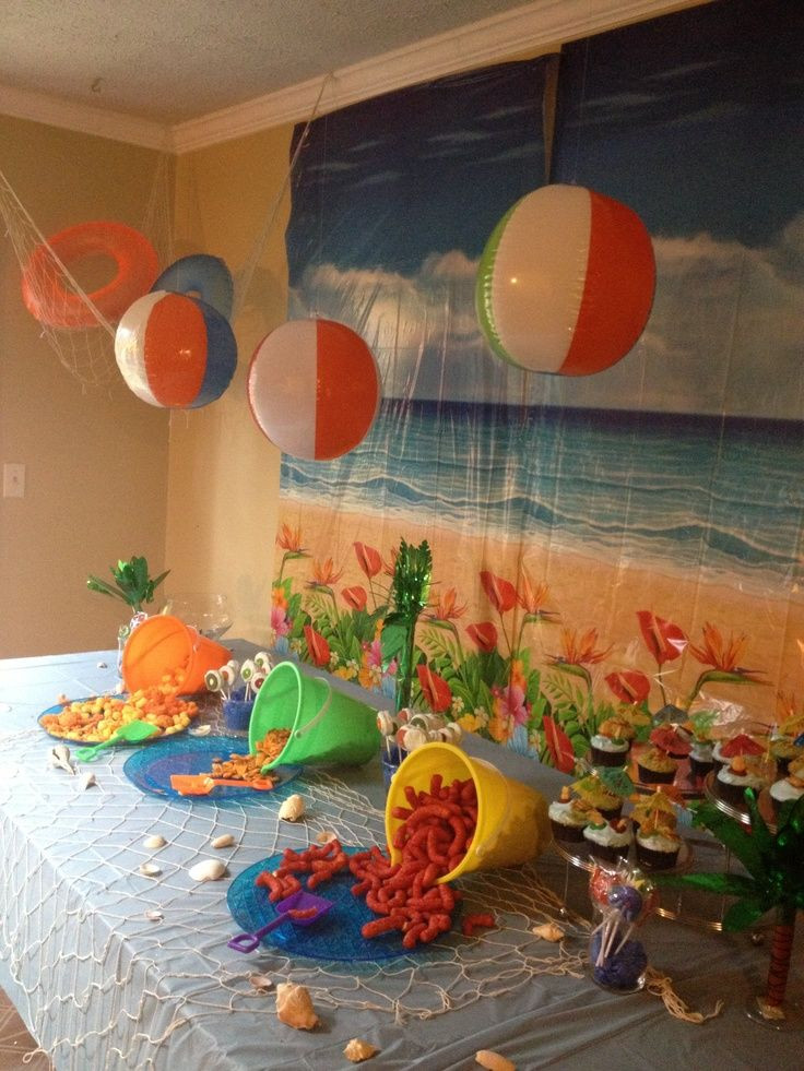 Beach Theme Party Decorating Ideas
 35 best Hawaiian theme cake and cupcakes images on