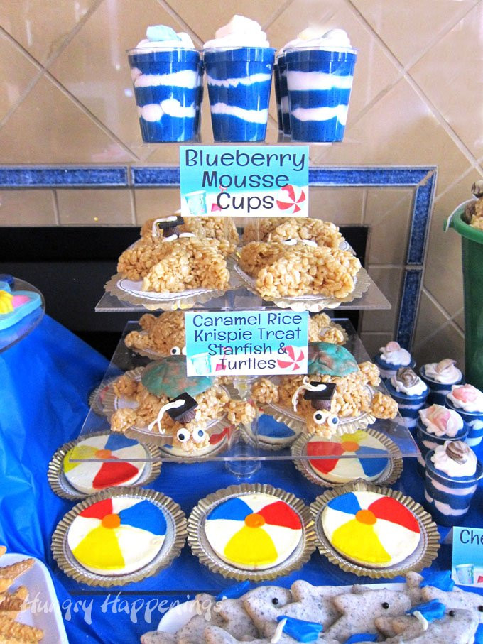 Beach Theme Party Food Ideas
 Caramel Rice Krispie Treat Starfish and Turtles Tutorial