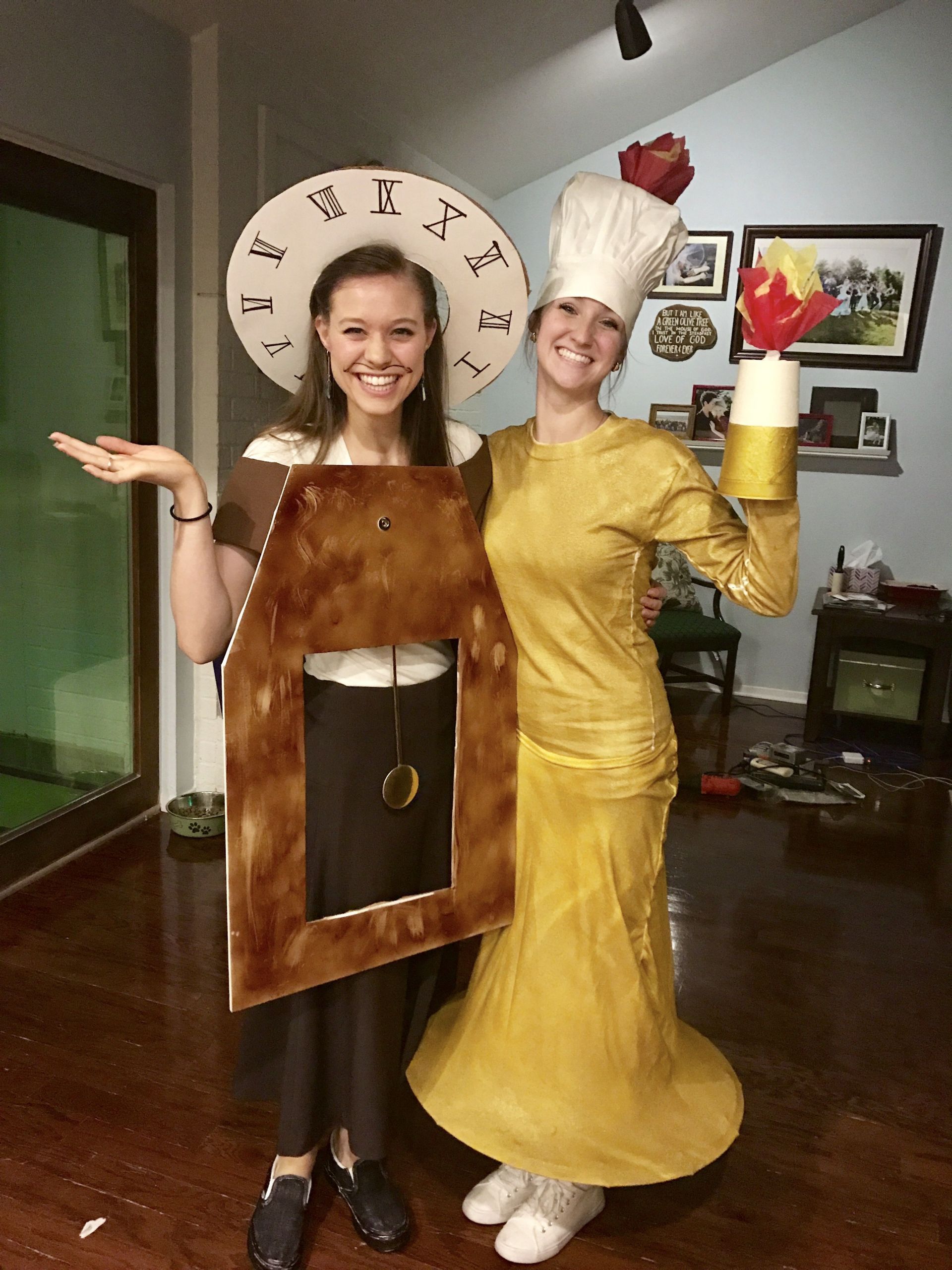 Beauty And The Beast DIY Costumes
 Cogsworth and Lumiere DIY Halloween costumes