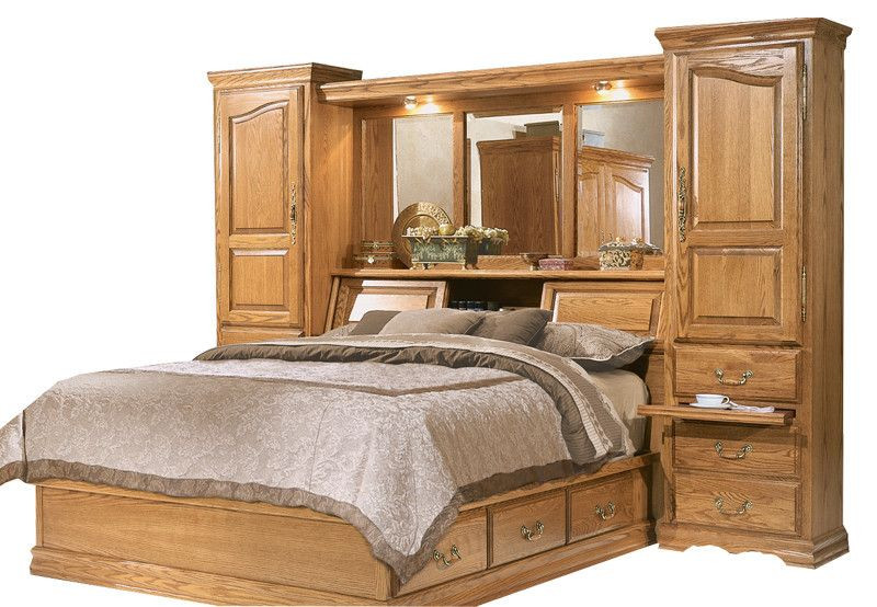 Bedroom Pier Wall Units
 FT 605 and FT 611 Q M Master piece Oak Bedroom Pier Wall