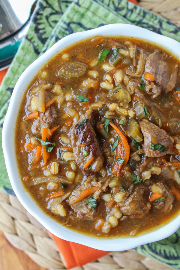 Beef And Barley Soup Recipe
 Beef Barley Soup Recipe Slow Cooker The Food Charlatan