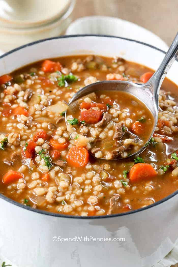 Beef And Barley Soup Recipe
 Beef Barley Soup Spend With Pennies