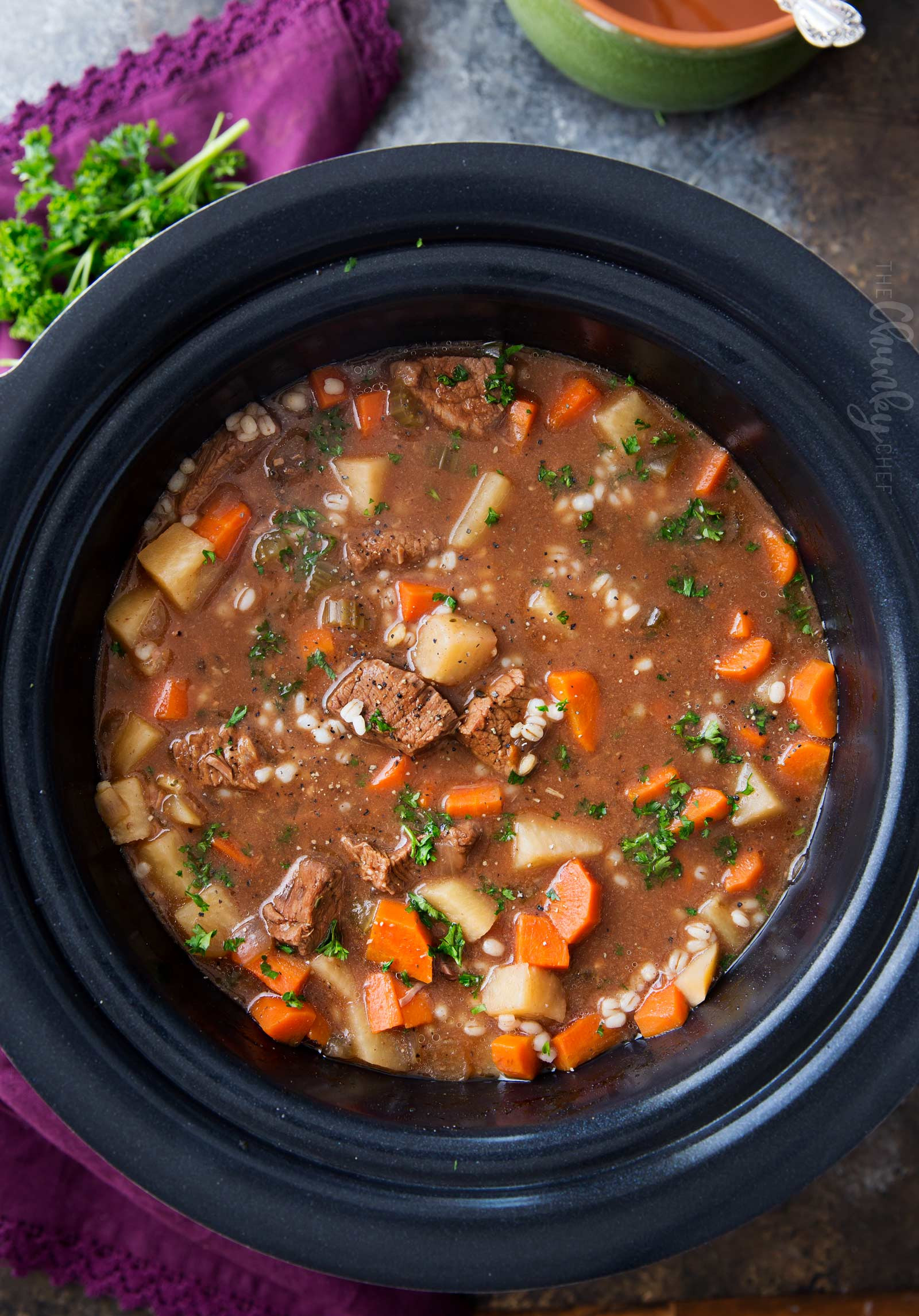 Beef And Barley Soup Recipe
 Slow Cooker Beef Barley Soup Recipe The Chunky Chef