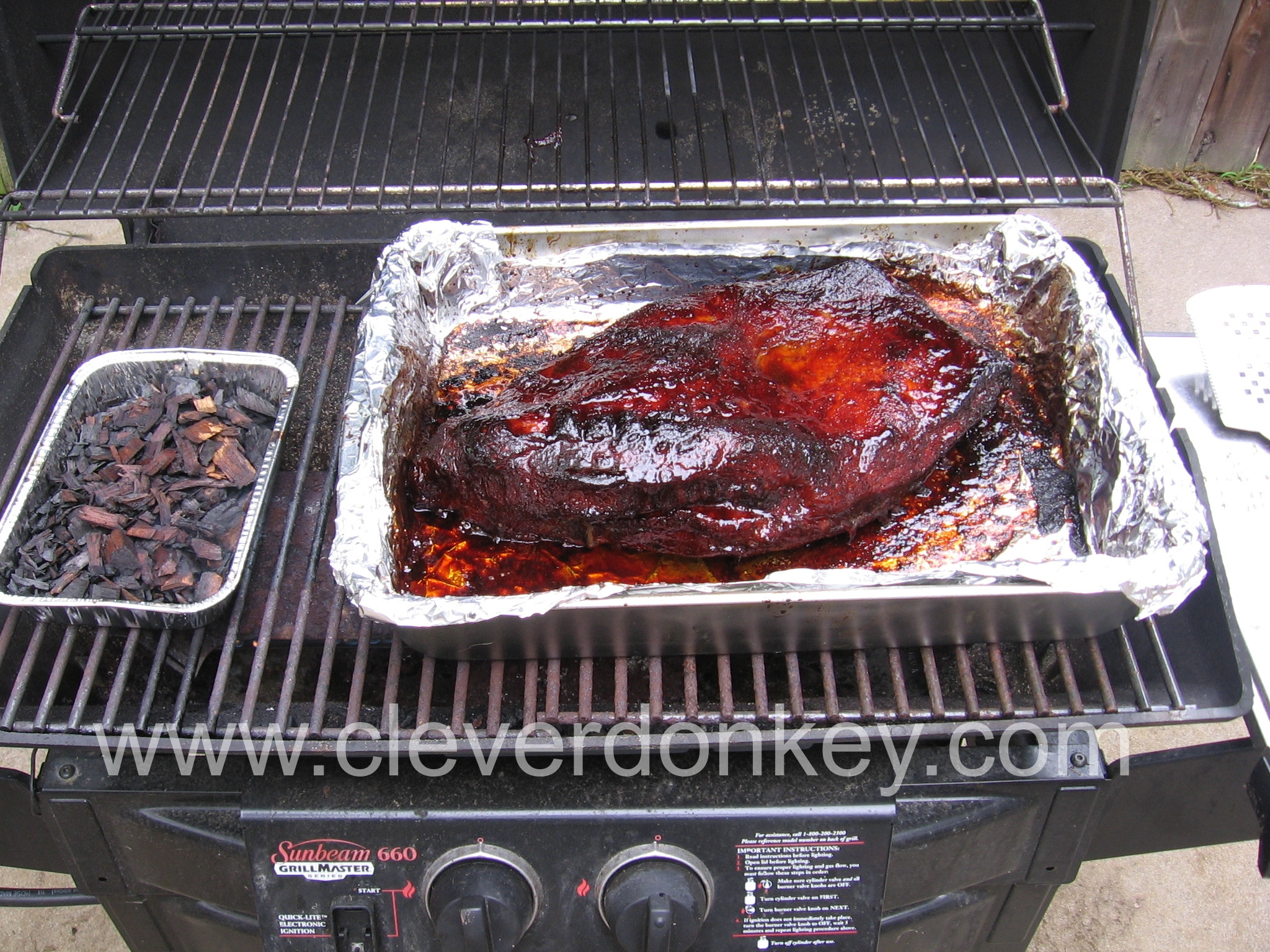 Beef Brisket On Gas Grill
 CleverDonkey Tender and Juicy Texas Style Barbeque