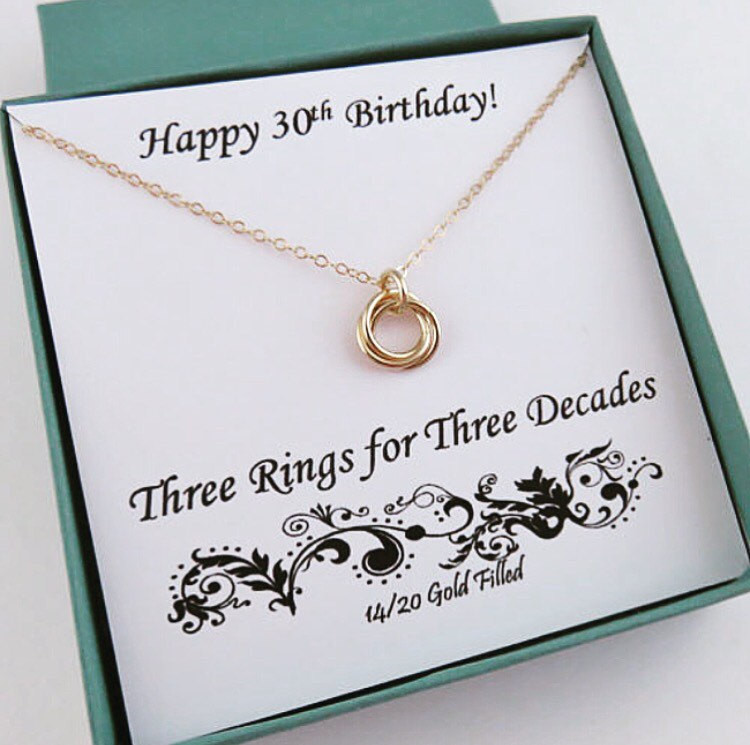 Best 30th Birthday Gifts For Her
 30th Birthday for Her Gold Birthday Necklace 30th Birthday