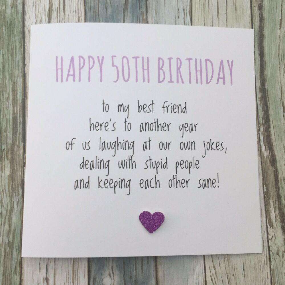 Best Funny Birthday Cards
 FUNNY BEST FRIEND 50TH BIRTHDAY CARD BESTIE HUMOUR SARCASM