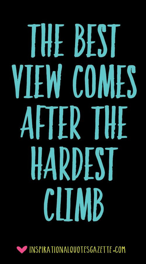 Best Motivational Quotes For Work
 The best view es after the hardest climb