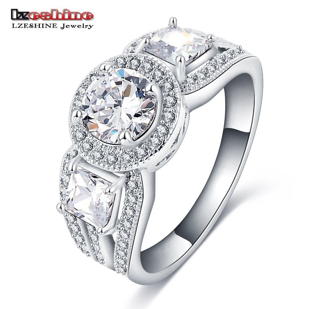 Best Wedding Ring Brands
 LZESHINE Brand 2016 New Style Engagement Ring Silver Color