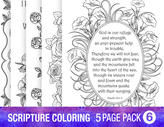 Bible Coloring Pages For Adults Pdf
 5 Pack Coloring Pages PDF Instant Download Printable Bible