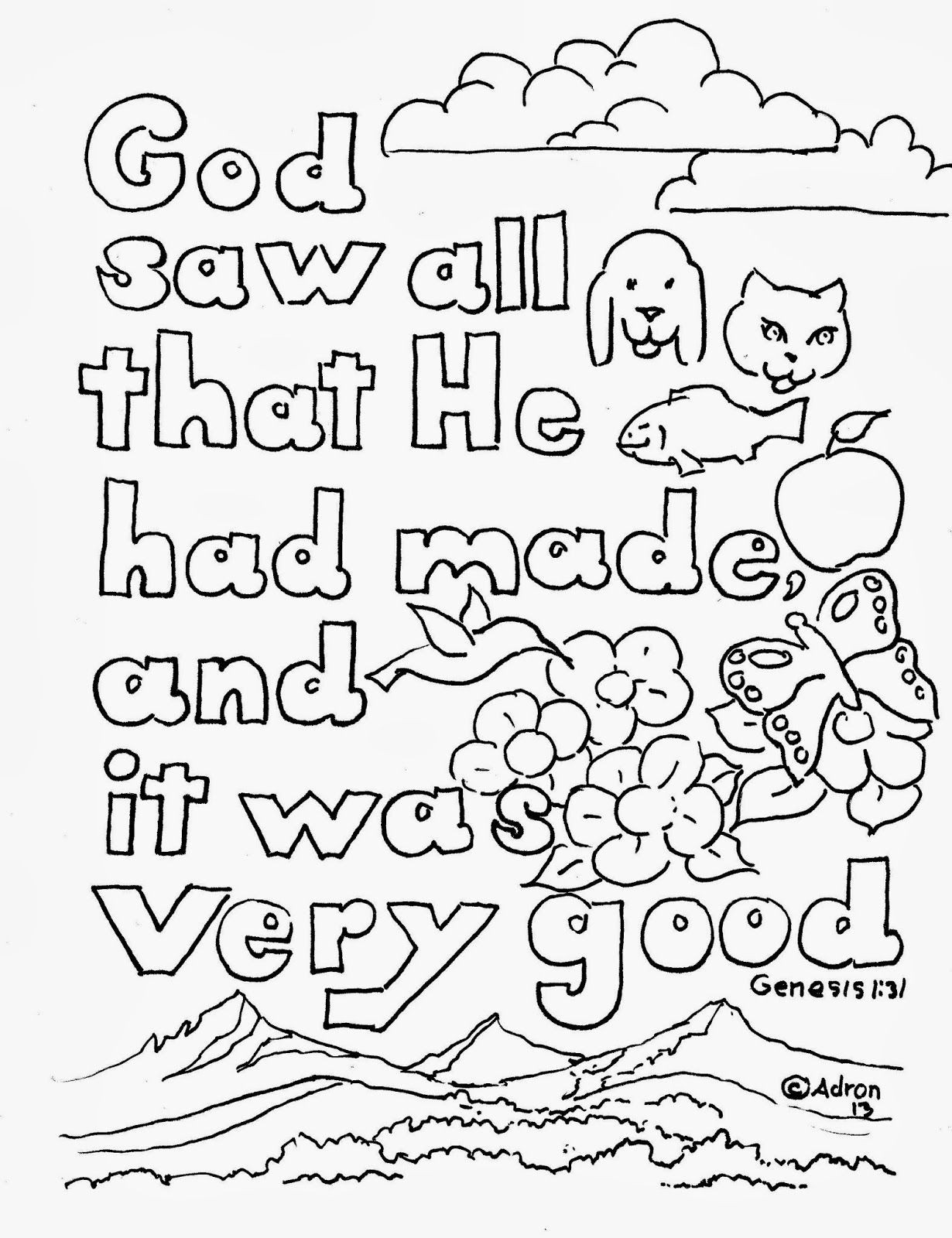 Bible Verse Coloring Pages For Toddlers
 Coloring Pages for Kids by Mr Adron Bible Verse