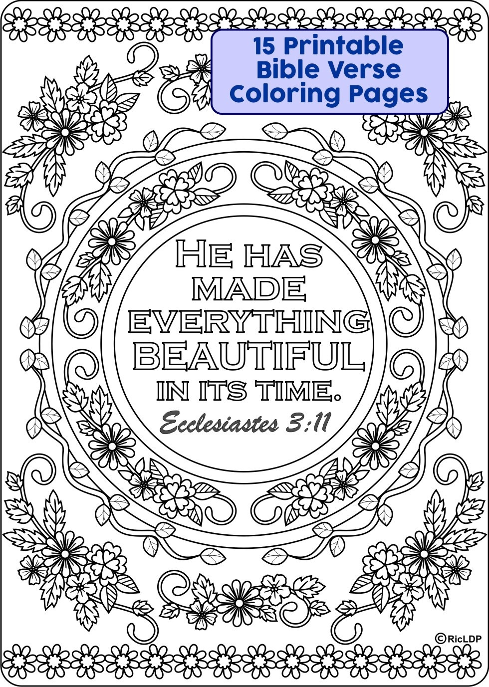 Bible Verse Coloring Pages Free Printable
 15 Printable Bible Verse Coloring Pages