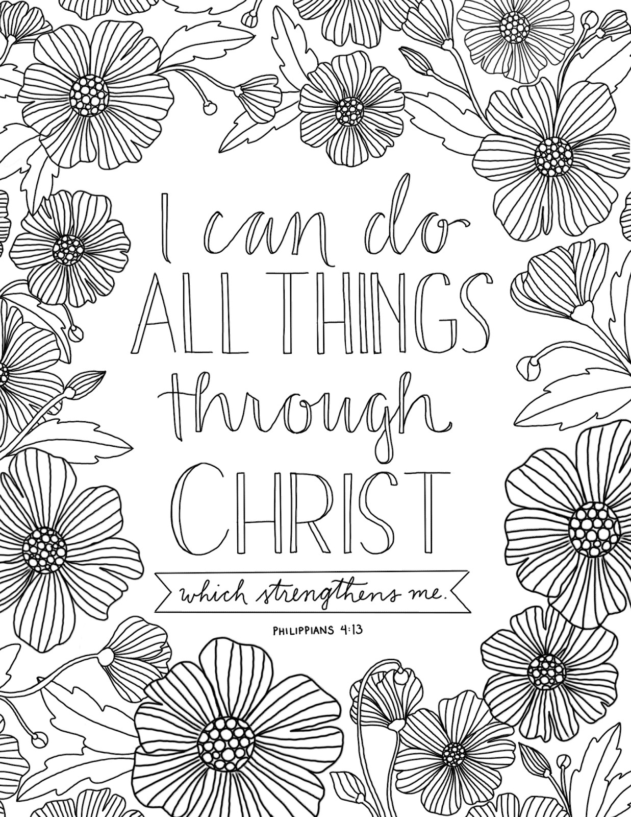 Bible Verses Coloring Pages For Adults
 just what i squeeze in All Things through Christ