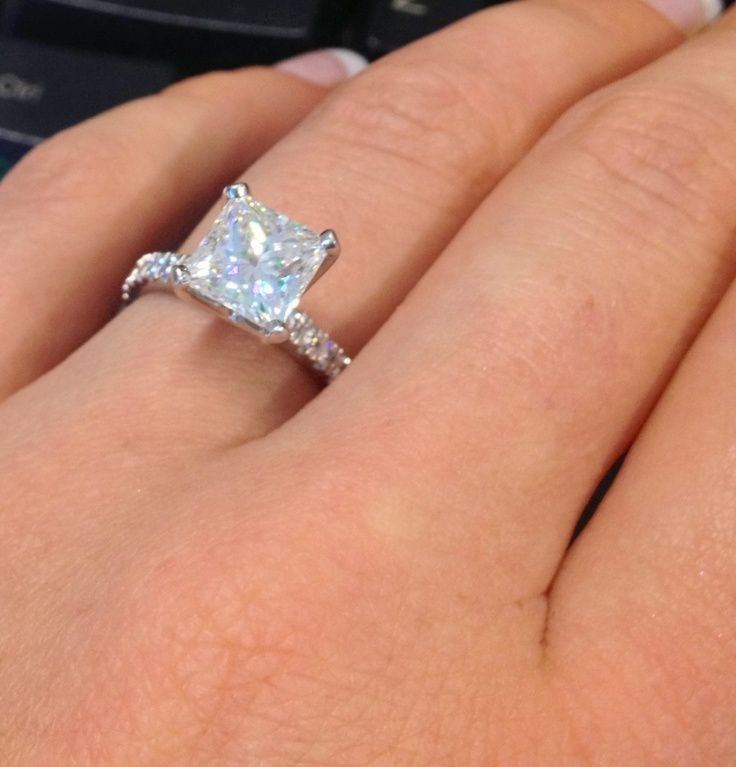 Big Princess Cut Engagement Rings
 Pin on Diamond Rings