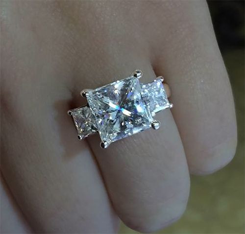 Big Princess Cut Engagement Rings
 Pin on Engagement Rings