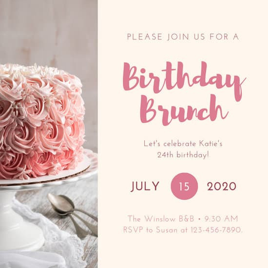 Birthday Brunch Invitations
 Customize 1 293 Birthday Invitation templates online Canva