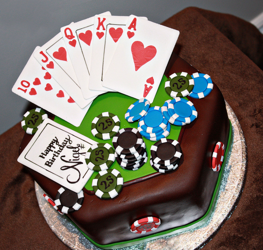 Birthday Cake Cards
 Poker Birthday Cake CakeCentral