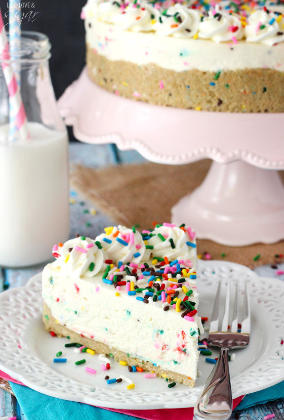 Birthday Cake Cheesecake Recipe
 No Bake Funfetti Cheesecake Life Love and Sugar
