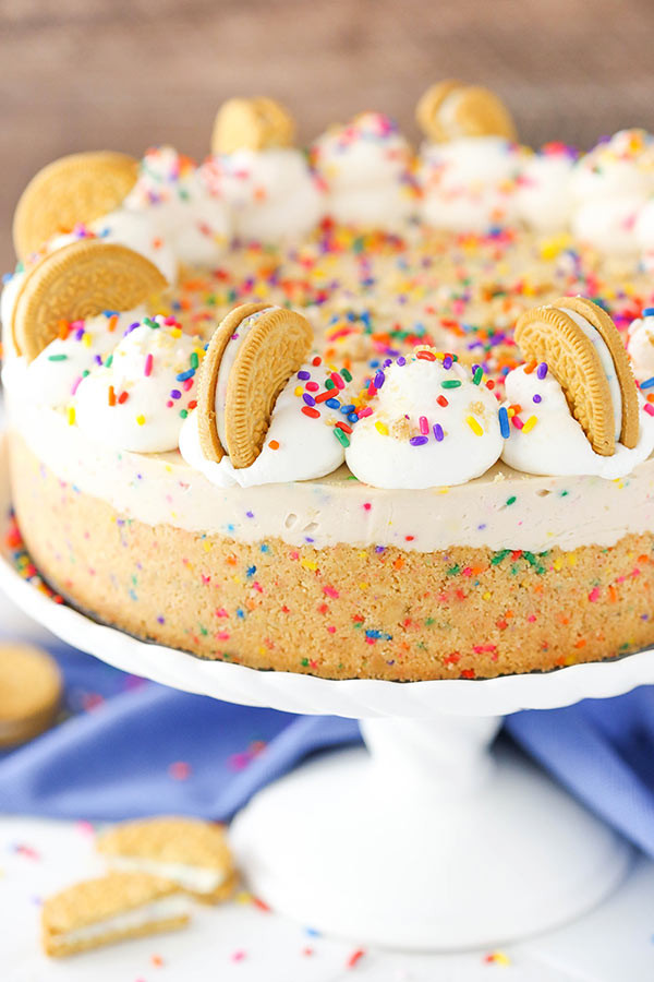 Birthday Cake Cheesecake Recipe
 No Bake Golden Birthday Cake Oreo Cheesecake Life Love